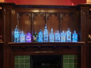 bottle lights at DIY wedding